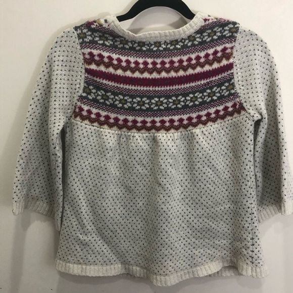 3/$25 Dex Fair Isle Bell Sleeve Cardigan Size S - Picture 2 of 6